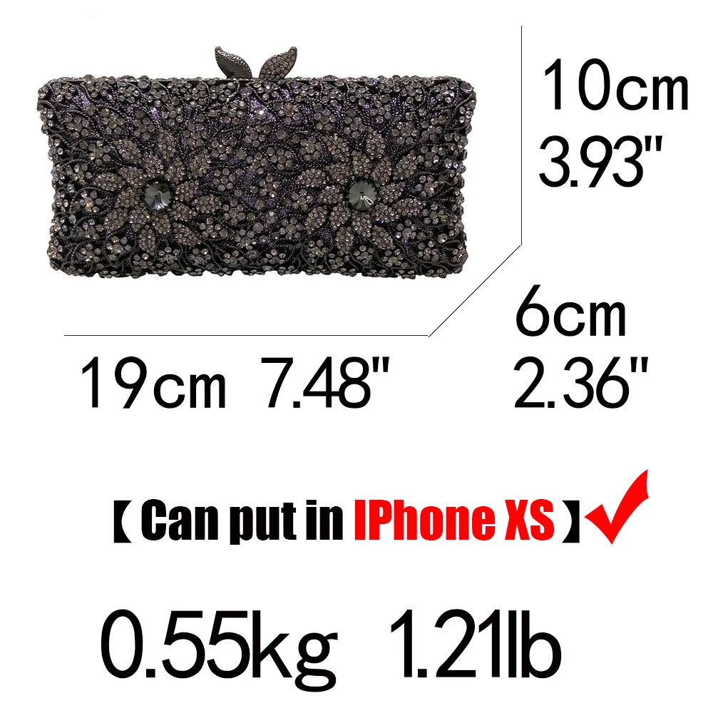 Женский вечерний клатч элегантная Ажурная сумочка с цветами и кристаллами