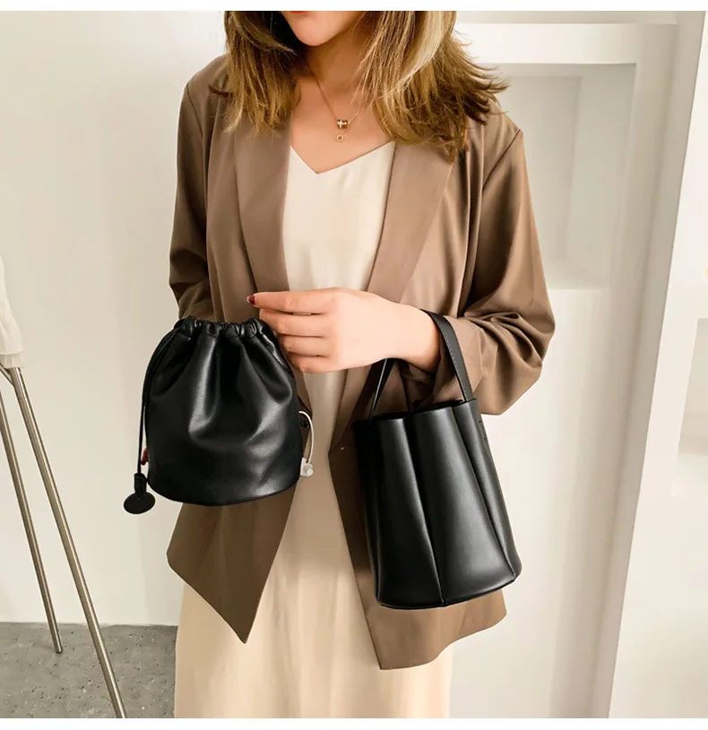 

One shoulder bucket bag for women