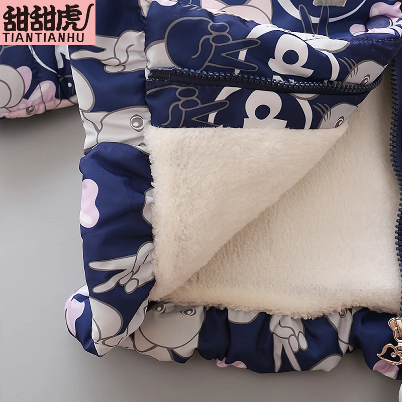 Куртка для маленьких девочек осенне-зимняя куртка пальто детей плотная теплая