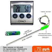 digital bbq roast meat thermometer for kitchen oven food cooking with 22cm long temperature sensor probe for milk sugar liquid