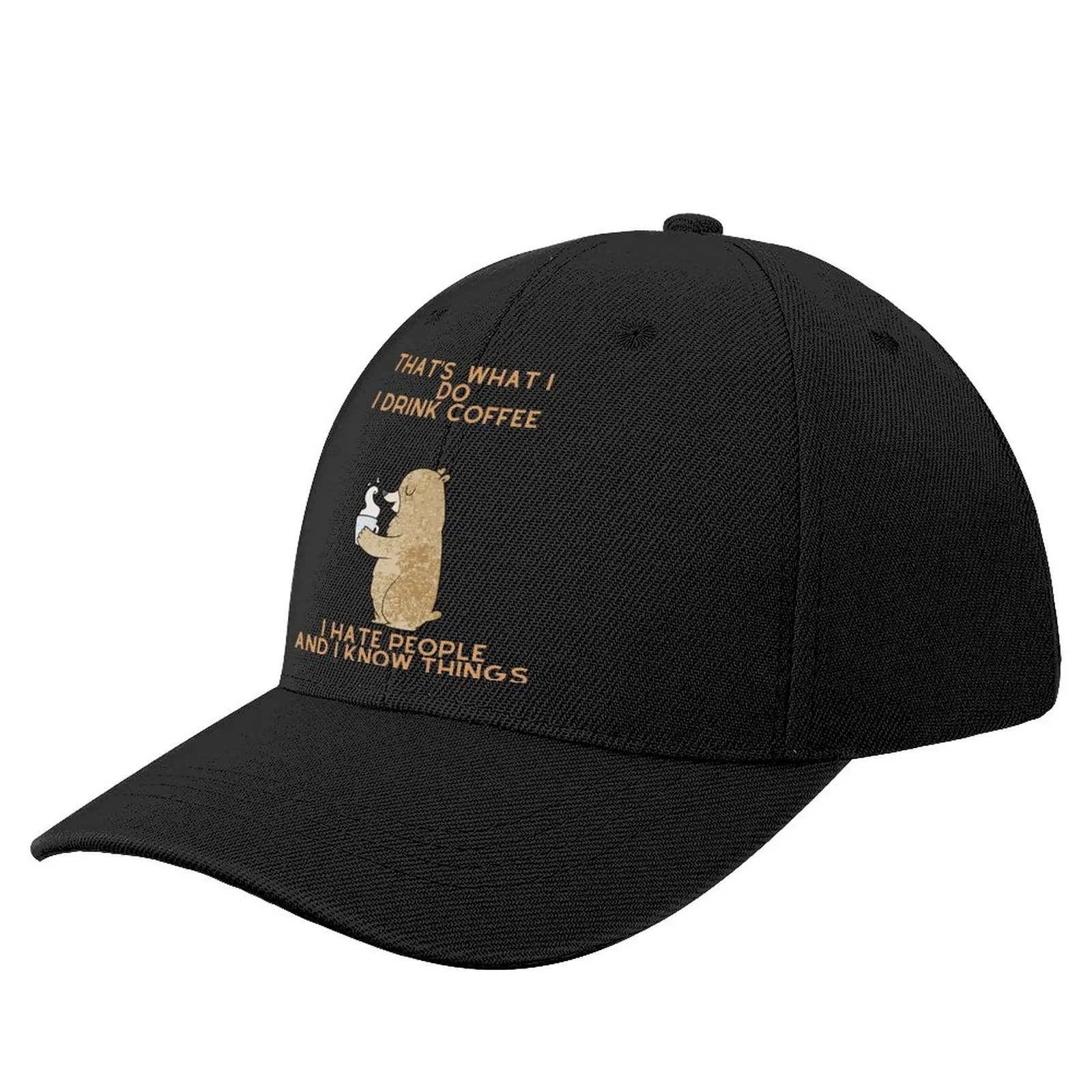 

I Hate People Baseball Cap Bodybuilding Wholesale Baseball Hat Funny Logo Boys Polyester Cap