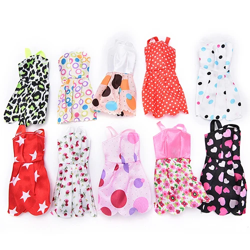 Детские игрушки для девочек 10 шт. смешанное платье ручной работы летний костюм