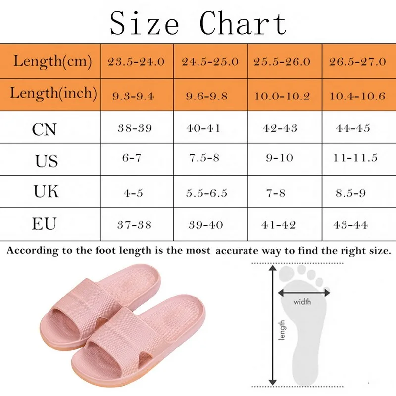 

Couple Home Soft Slippers Thick Sole Non-slip EVA Indoor Shoes Flat Slides Men Women Beach Ourdoor Light Flip Flops Size 37-44