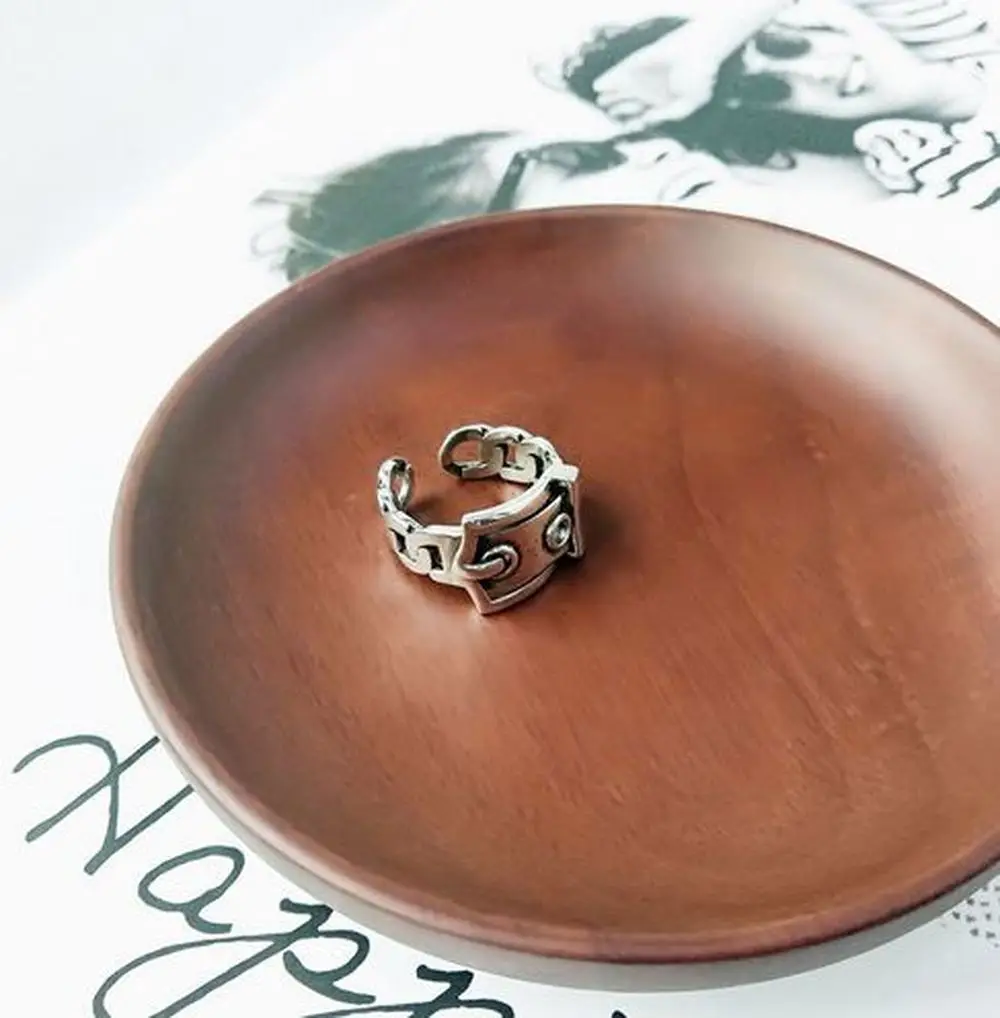 Мужские и женские серебряные кольца винтажные Регулируемые из тайского