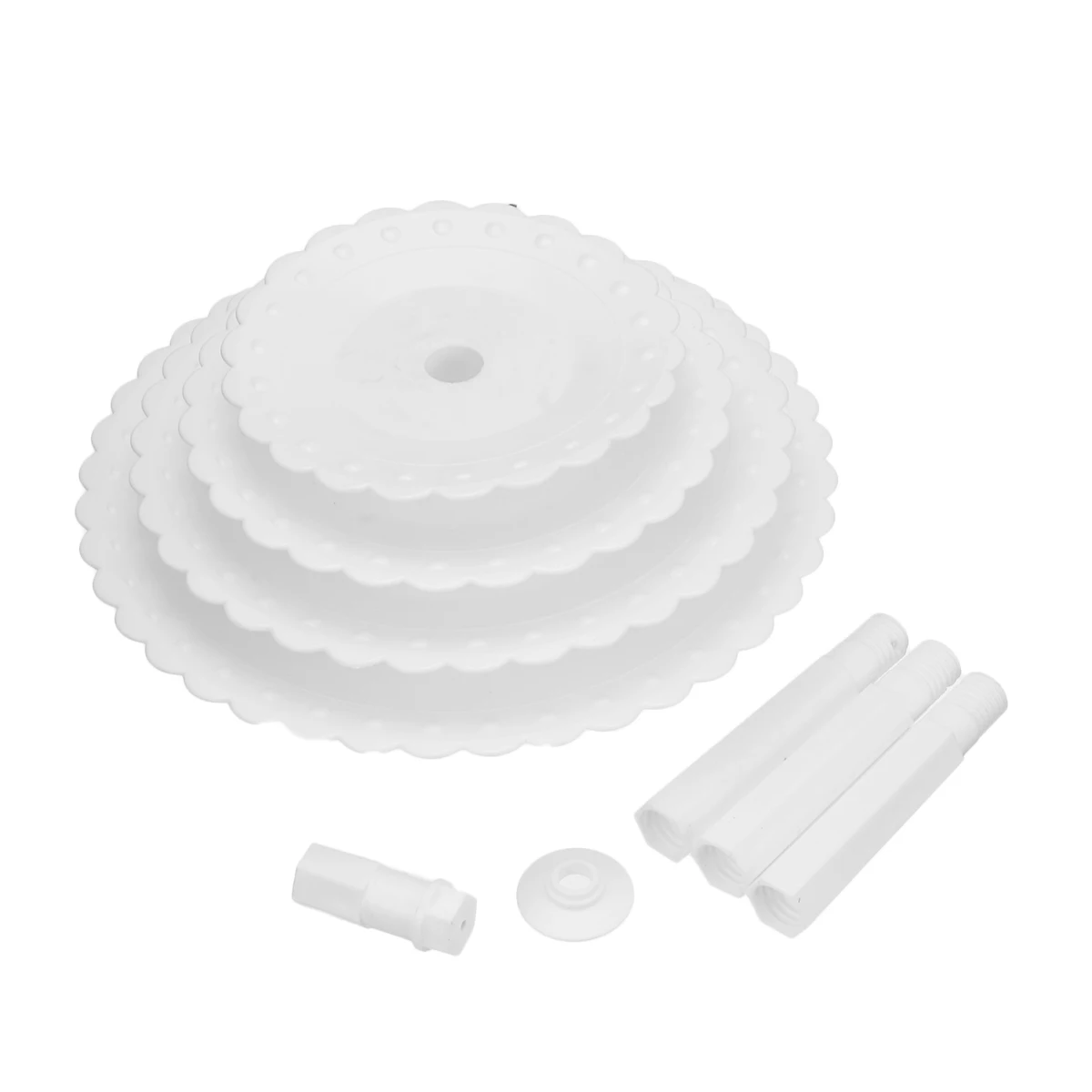 

Plastic 4 Tiers Cake Stand Cupcake Cake Dessert Display Plate Stand Birthday Weeding Party Rack Holder Decoration DIY Cake Tools
