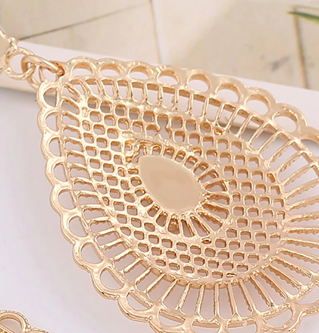 Полые каплеобразные серьги гвоздики для женщин модные ювелирные изделия