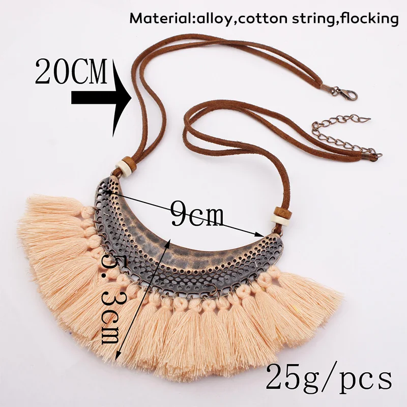 Cpop Новое богемное ожерелье с кисточками винтажное этническое подвеской в виде