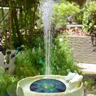 Солнечный насос фонтан 5 В1,4 Вт Солнечный фонтан для птичьей ванны с 4 светодиодными насадками для птичьей ванны сада, пруда бассейна улицы