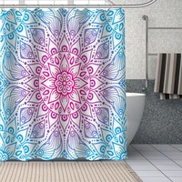 ethnic patterns mandala shower curtains waterproof fabric bathroom decoration supply washable bath and shower curtain custom