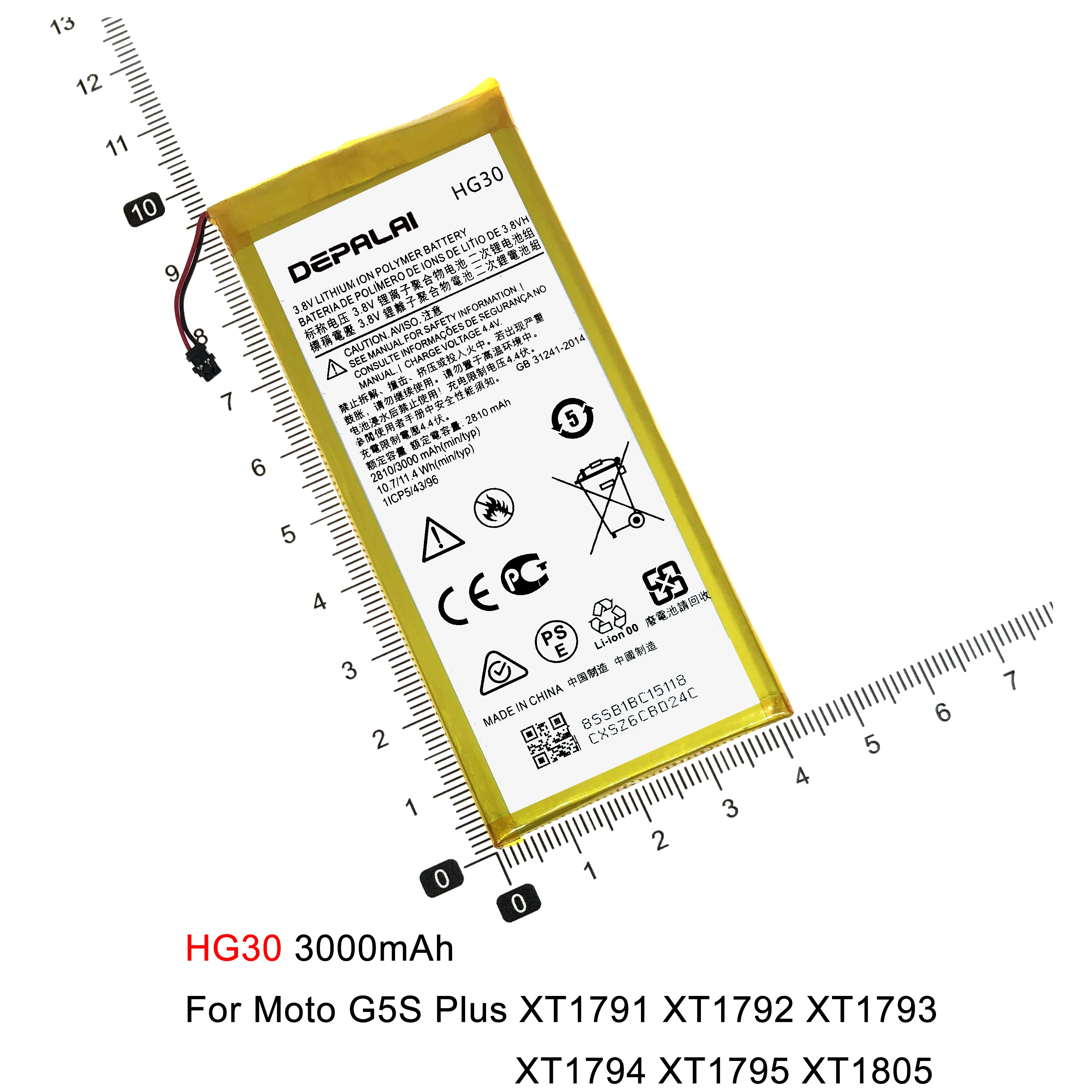 3000 мА/ч Батарея для Motorola Moto G5S плюс двойной XT1791 XT1792 XT1793 XT1794 XT1795 XT1805 HG30 | Мобильные