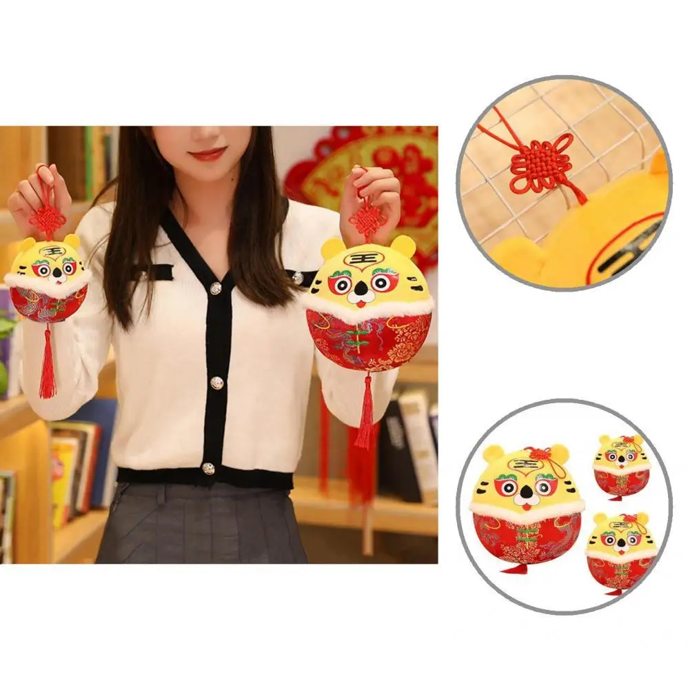 

Stunning Round Ball Cute Tiger Plush Toy Keyring Plush Toy Pendant PP Cotton Soft Touch Feeling