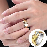new fashion panlong opera beads mens ring inlaid zircon creative charm high quality party club jewelry wholesale goods