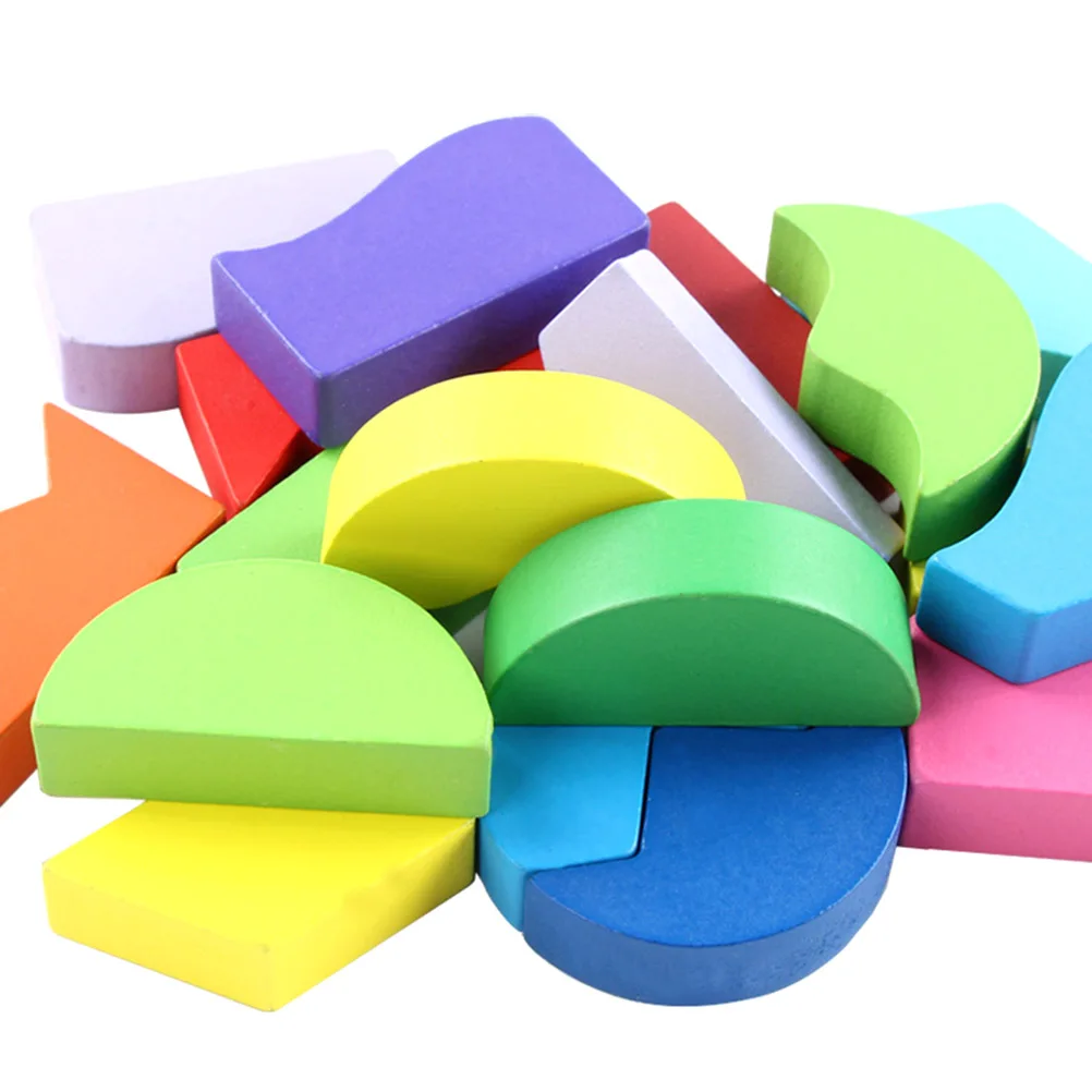 Конструктор сделай сам детский Деревянный конструктор в виде геометрических