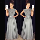 Длинные платья для выпускного вечера, кружевное шифоновое платье с аппликацией из бисера, 2020, вечерние платья, женское платье для вечеринки, вечернее платье