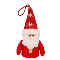 lighted christmas plush doll hanging ornaments christmas tree decorations santa claus reindeer snowman handmade pendant decor