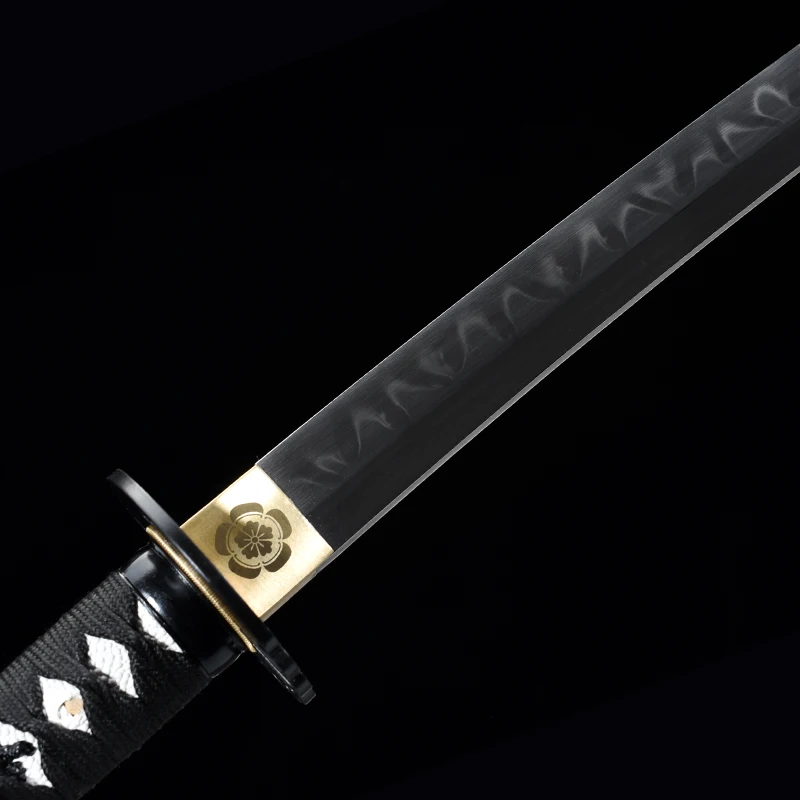 

Handmade Full Tang Katana T10 Steel Clay Treatment Real Samurai Sword For Sale Ready For Cutting Bamboo-New Arrival