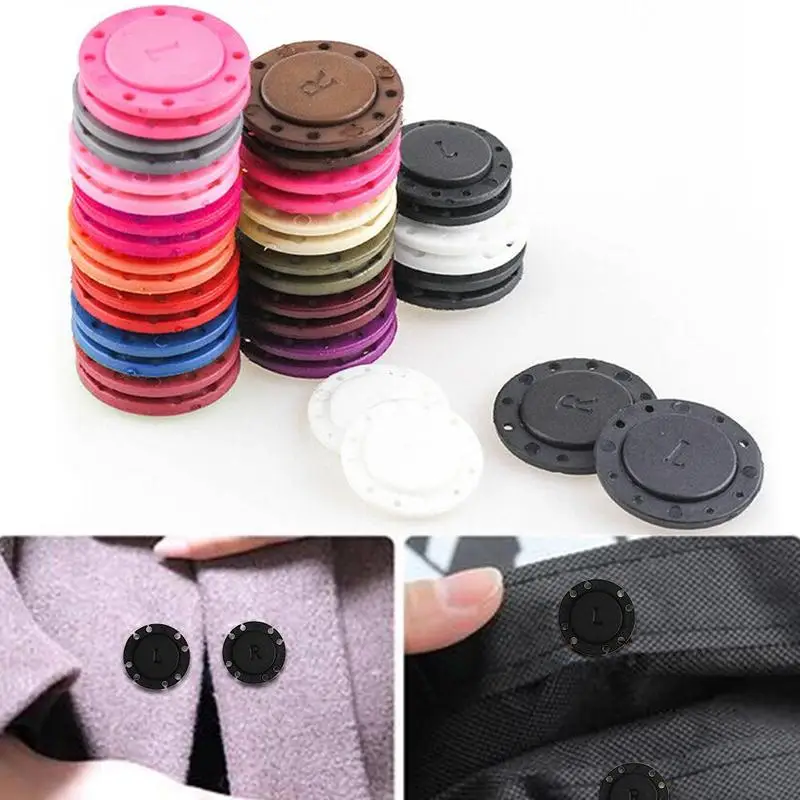 Diy Пальто сумка автоматическое магнитное крепление пряжка пара круглое Пластик