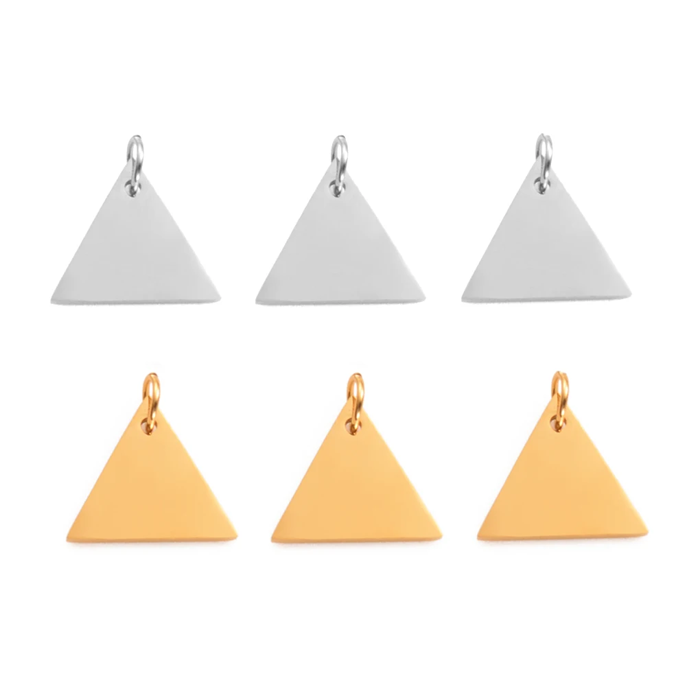 

5pcs Mirror Polished Stainless Steel Triangle Charms for DIY Jewelry Making Necklace Pendant Bracelet Accessories Supplies