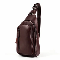 leather men sling bag casual crossbody shoulder backpack chest bags for men daypack multipurpose casual travel one shoulder bag