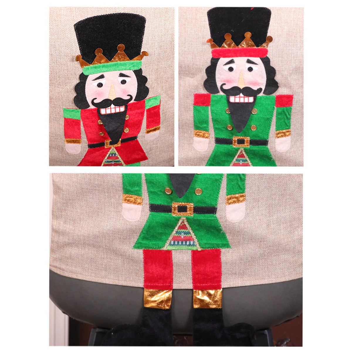 Рождественские чехлы для стульев классические Чехлы обеденных солдатиков