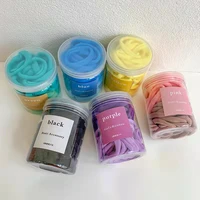 50pcs head rope childrens hair color no seam thickening high elasticity hair rope ponytail holder head rope
