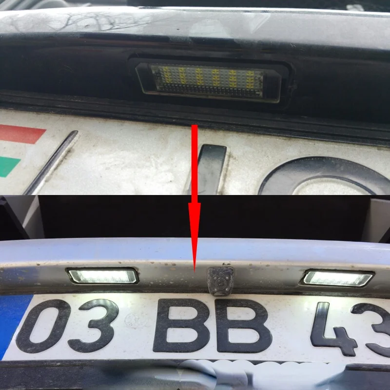 

Xenon White Led Number License Plate Light Kit Error Free Car-Styling