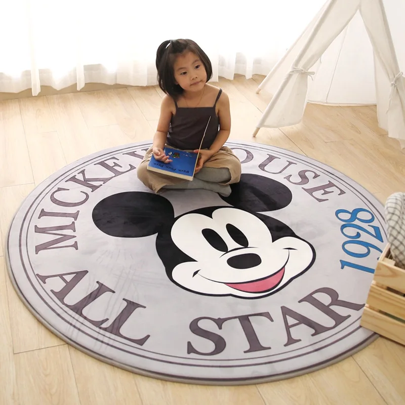 Mickey Disney Микки Минни Маус коврик Детский ползающий игровой коврик для дома Добро пожаловать мягкий четырехсезонный детский коврик одеяло подарок - Цвет: Mickey