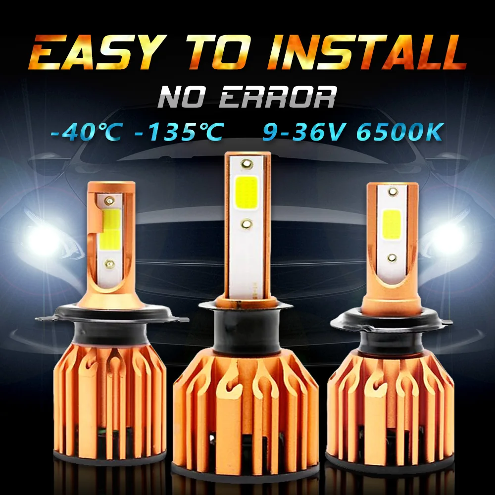 Автомобильный головной светильник H7 светодиодный H4 автомобильный s H1 H8 H11 H3 H13 9005