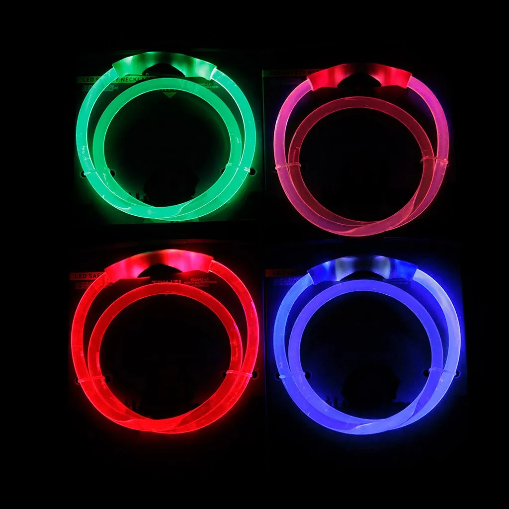 LED Dog Collar Light USB Rechargeable Glowing Collars Luminous Pet Flash Night Charging for Small Medium Large | Дом и сад