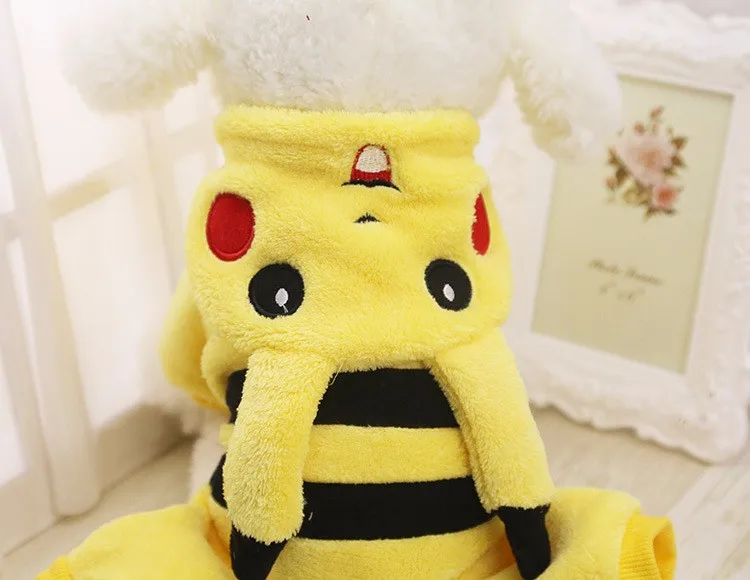 Свитер для питомца пальто чихуахуа йоркца милый дизайн Пикачу зимний костюм