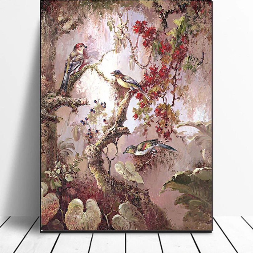 

5D DIY Flor De arvor De Passaro Pintura с бриллиантом, квадратным кругом, полным декором, комплект нашивки