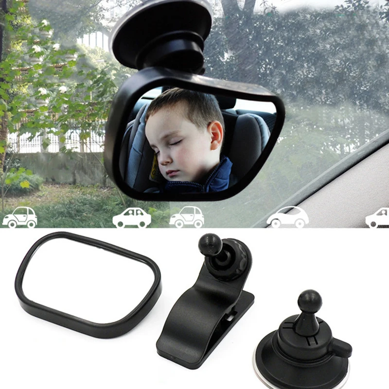 

Универсальное автомобильное зеркало заднего вида двойного в одном, регулируемое, вращающееся на 360 градусов, детский монитор, аксессуары дл...