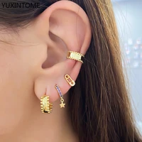 925 sterling silver ear needle rhinestone crystal safety pin stud earrings women geometry earrings wholesale jewelry party gifts