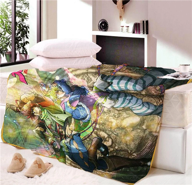 

Anime JoJo's Bizarre Adventure Blanket Mat Tapestry Soft Travel Cover Bedspread Beach Towel Mat Blanket Table Towel Cosplay