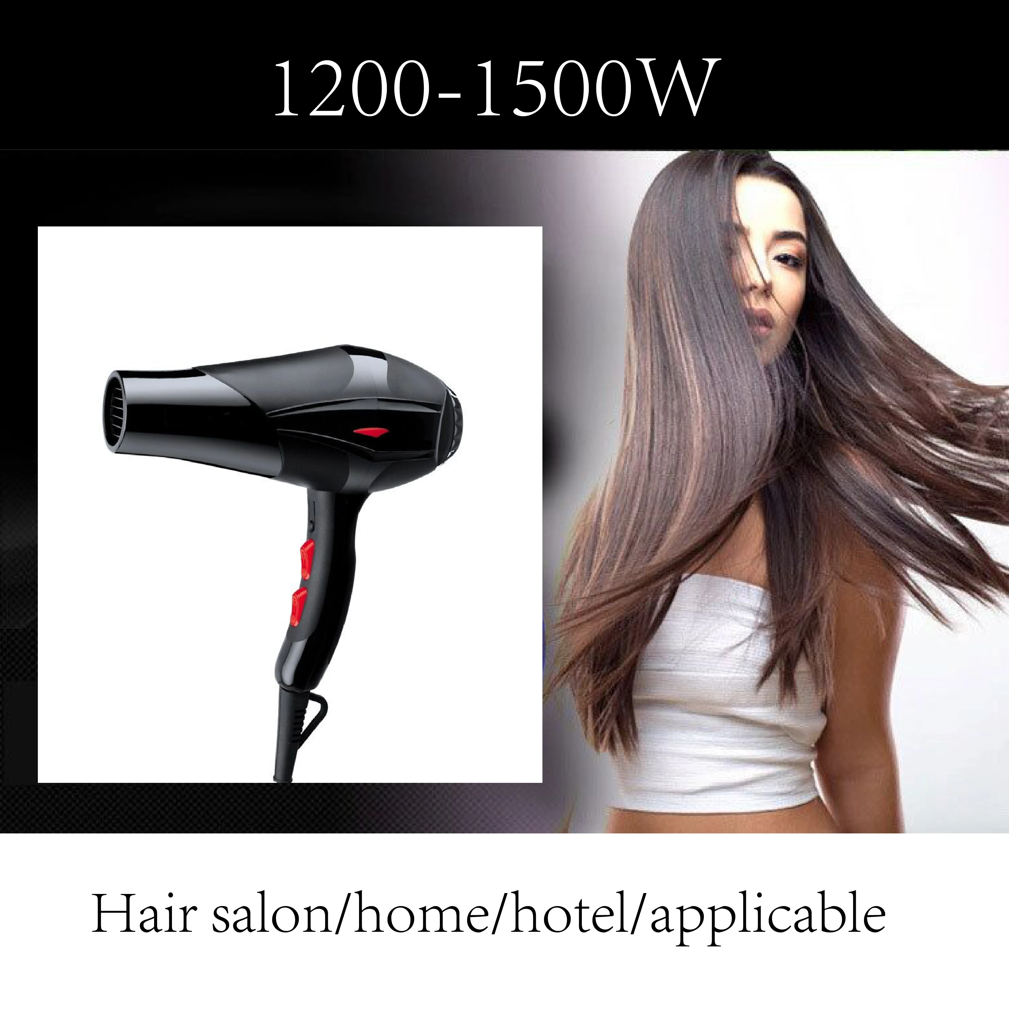 

1500 Вт мощный профессиональный Фен для сушки волос отрицательных ионов Фен электрический фен горячий/холодный ветер с воздуха сбор сопла