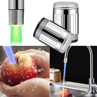 led color lighting faucet kitchen bathroom luminous faucet nozzle head color change temperature sensor light spray shower