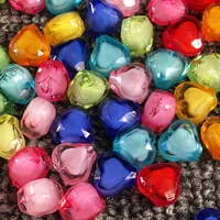 8mm 10mm 12mm acrylic colorful transparent peach heart shape beads in beads for childrens manual diy bracelet accessories