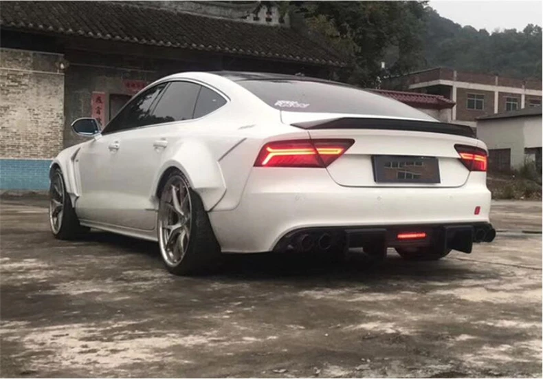 Задний диффузор для Audi A7 S7 2009 2010 2011 2012 2013 2014 2015 из углеродного волокна спойлер губ