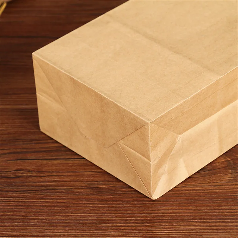 

100pcs High Quality Kraft Paper Bags Food Tea Small Gift Bags Sandwich Bread Bags Party Wrapping Gift Takeout Eco-friendly Bag