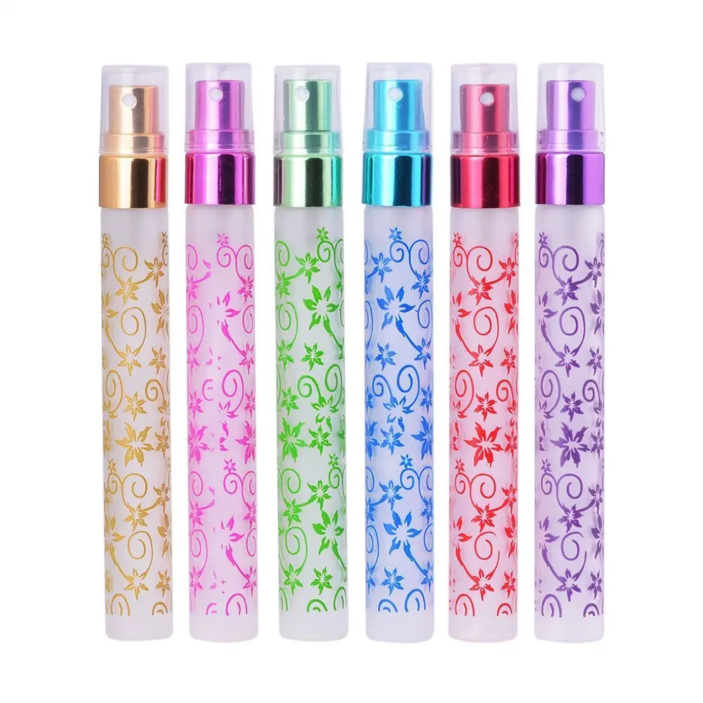 6 шт пульверизатор для духов Путешествия матовый принт Стекло 10 мл пустые спрей