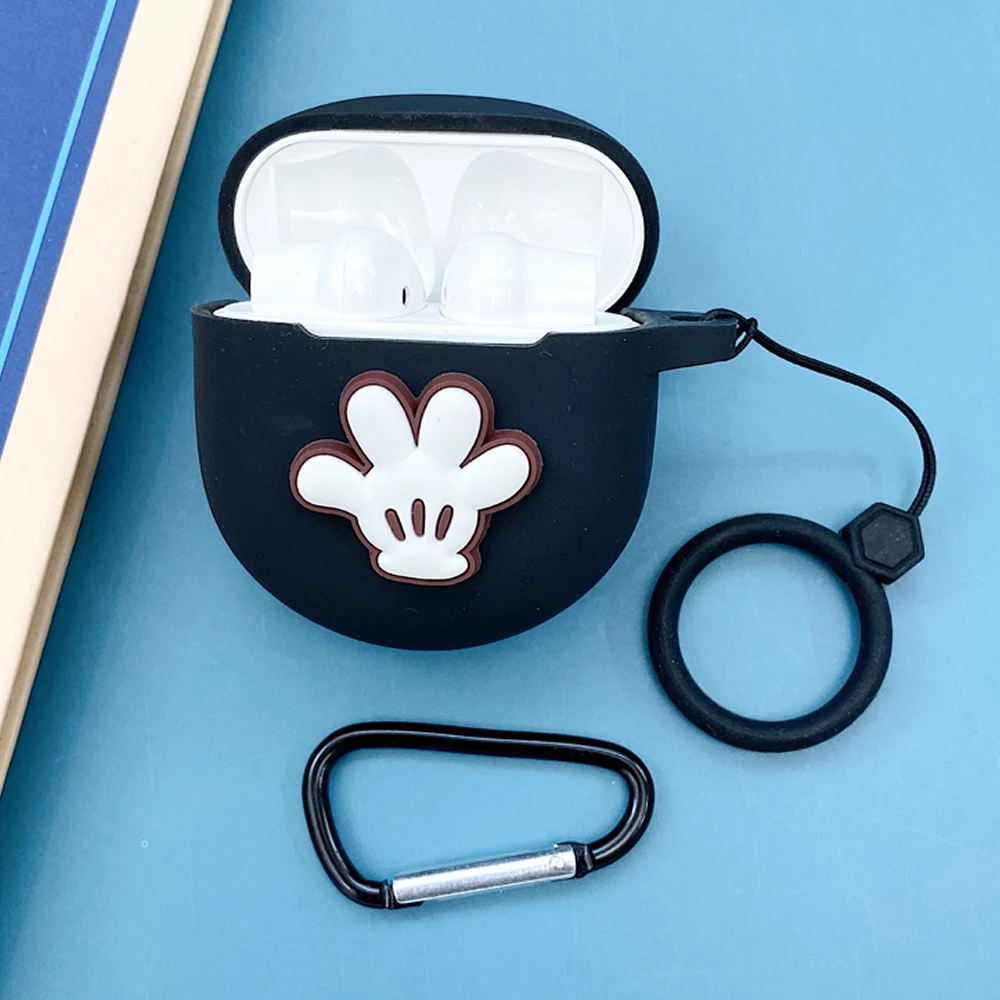 

Cute Cartoon Silicone Case for Oneplus Buds TWS Case Bluetooth 5.0 Headphone Box Shockproof Protective Cover Headset Bag Keyring