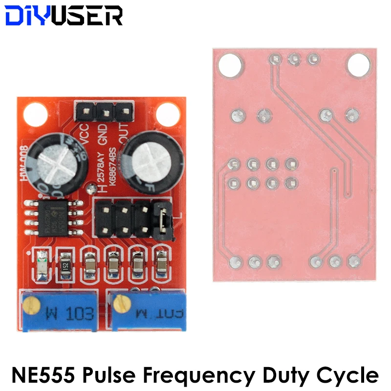 

NE555 pulse frequency, duty cycle adjustable module,square/rectangular wave signal generator,stepping motor driver