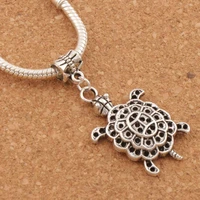 sea tortoise turtle animal big hole beads 44 5x21 3mm 60pcs zinc alloy dangle fit european bracelets jewelry diy b1181