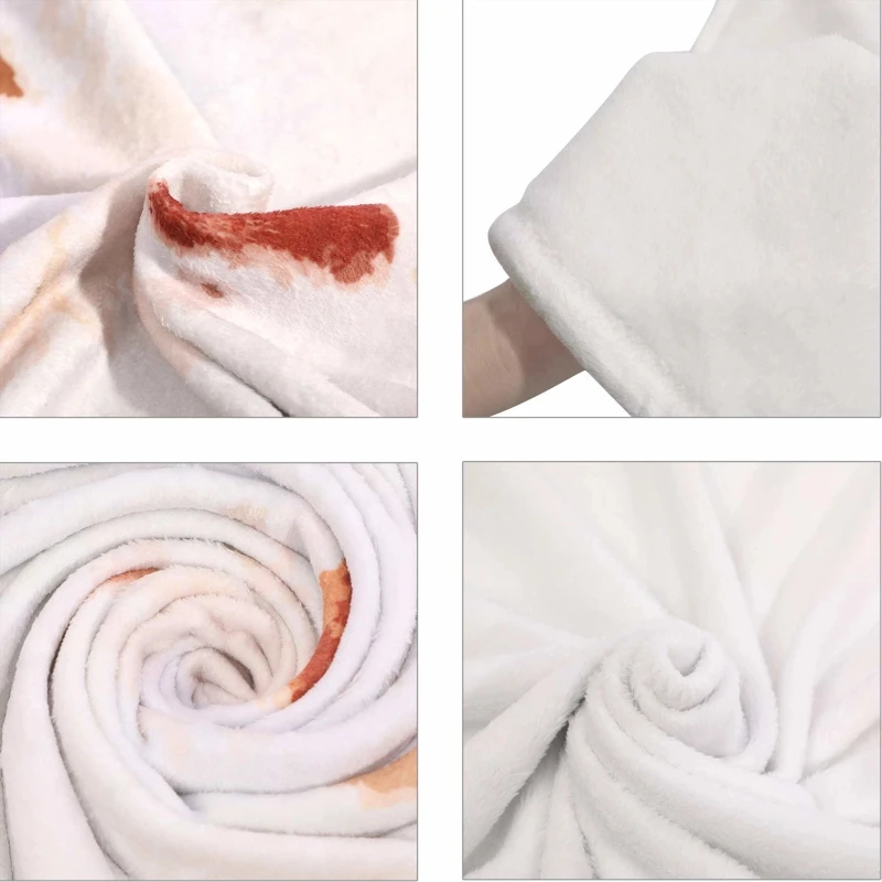 Креативное круглое одеяло с едой плед в клетку изображением пиццы пончиков