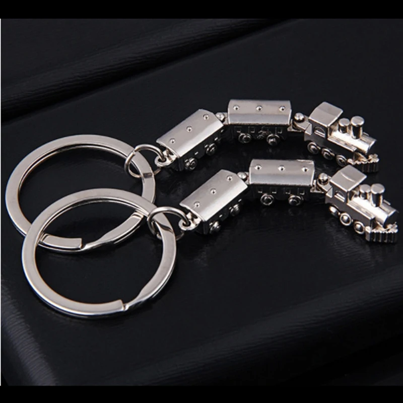 

Creative Metal Movable Joint Mini Train Model Alloy Keychains Metal Keyring