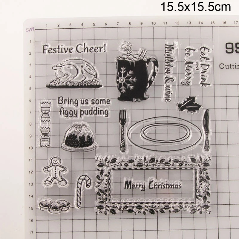Конфеты Cheer Merry Clear марки Новый 2020 Скрапбукинг резиновый штамп прозрачный