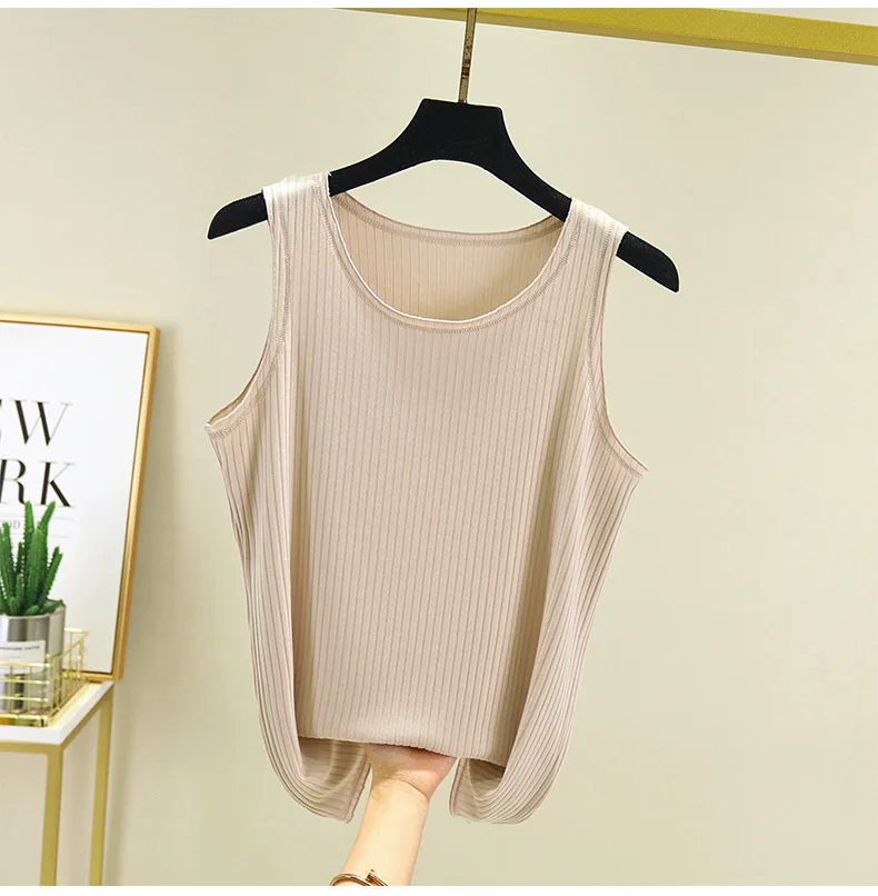 Топ на бретелях Wowen's повседневные топы футболка одноцветная Модальная майка |