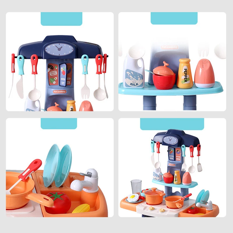 Детские блестящие детские кухонные игрушки посуда мини Циркулирующие для игры в