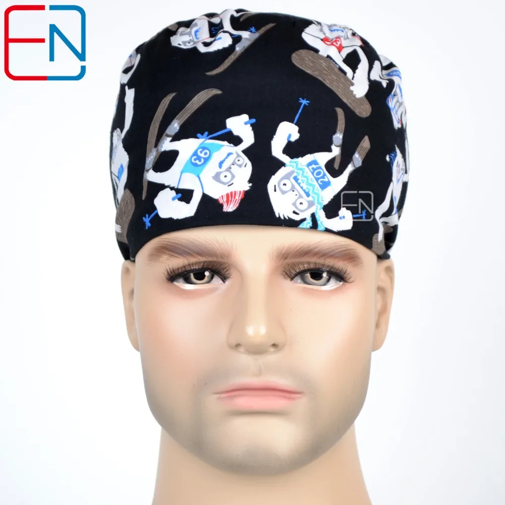 

ZUNTSVIL new unisex scrub caps 100% cotton with sweatbands