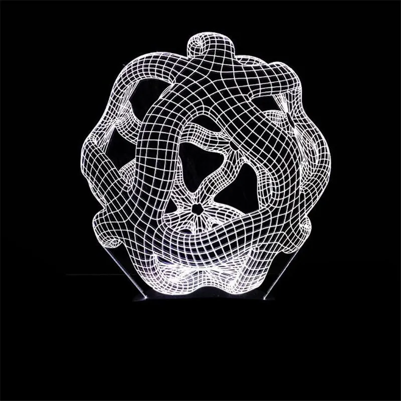 

3D LED Night Light Abstract Luminaria Decoration Lighting Desk Table Lampara Creative Lamp Kid Gift Bedroom Bedside Decor Lights